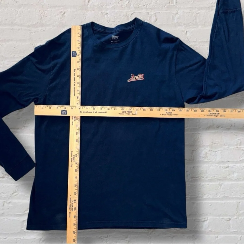 🔴 Levi’s Long Sleeve Logo Tee Men’s L Navy Blue | Quality Crafted Since 1873